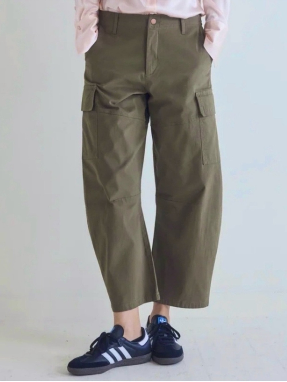 Ruti Embroidered Barrel pant Coming Up Roses New Age Twill Utility XL NWT